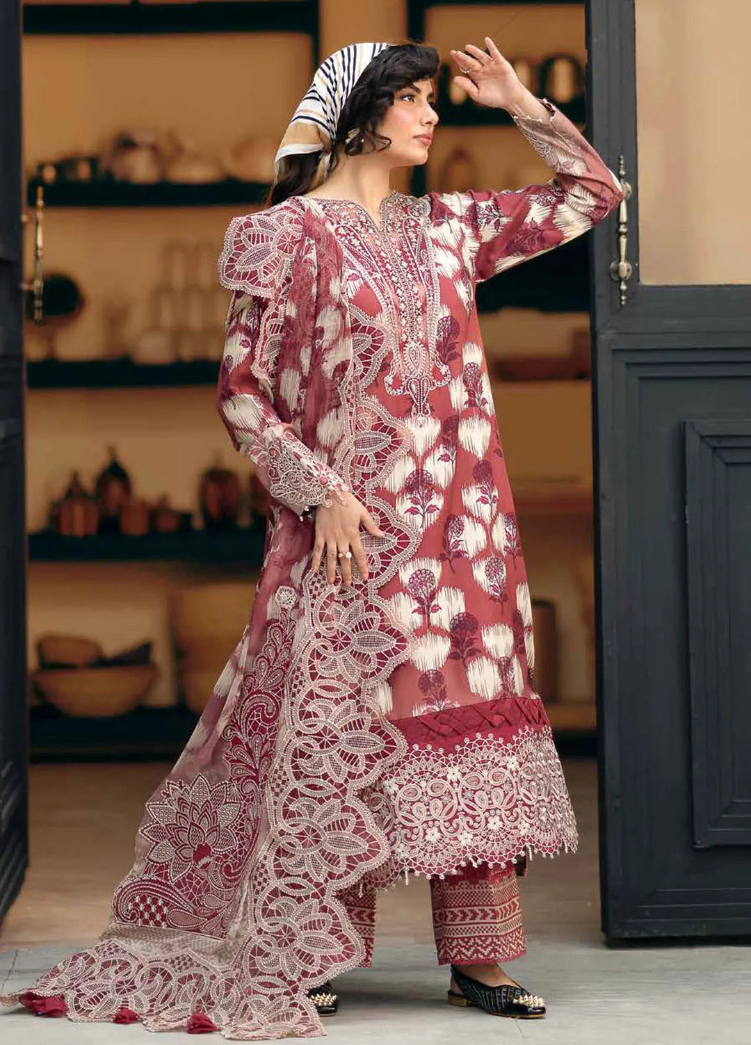 Girl Glam By Nureh Embroidered Crepe Suits Unstitched 3 Piece NU24GV GL-20 - Festive Collection
