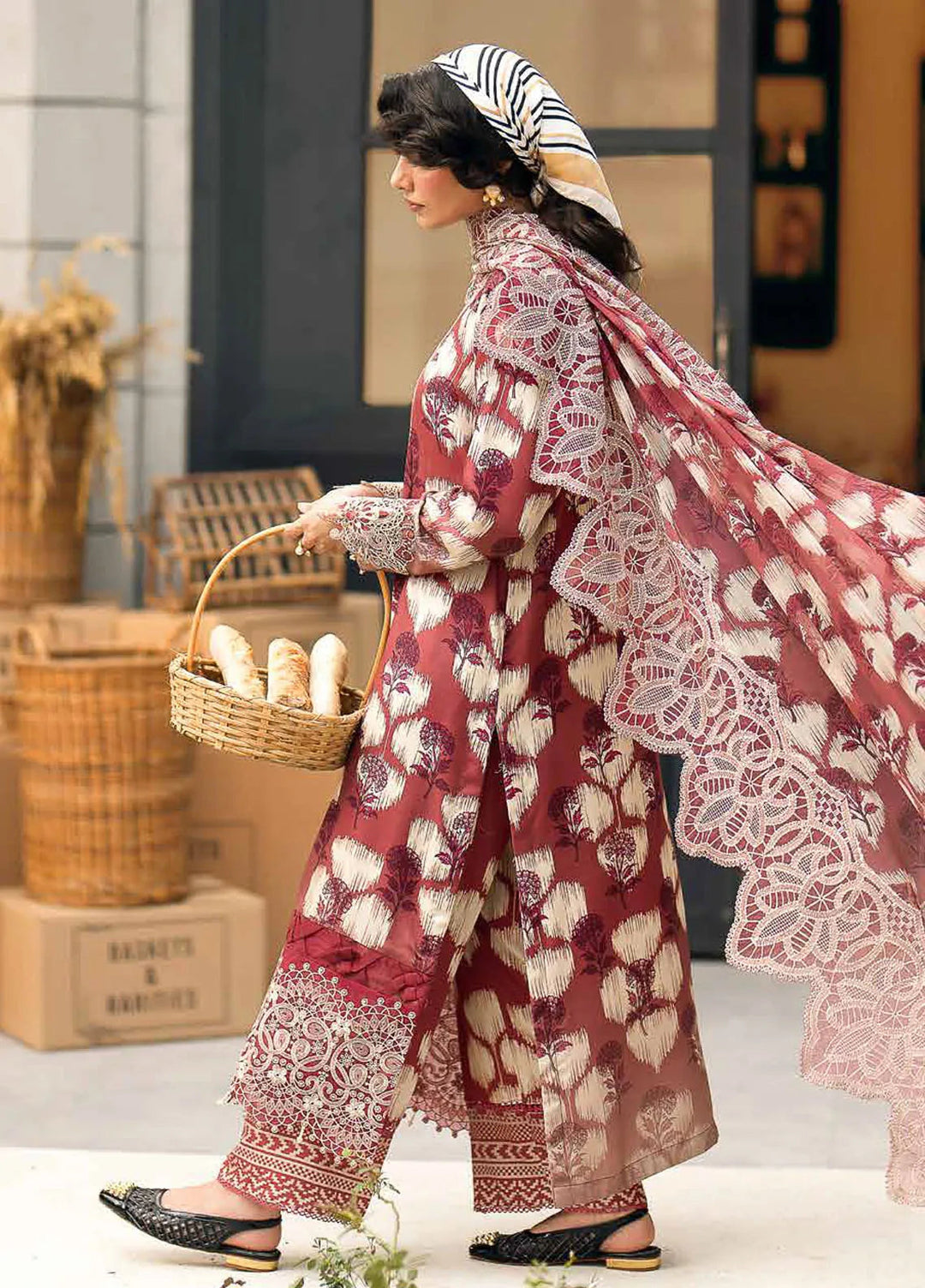 Girl Glam By Nureh Embroidered Crepe Suits Unstitched 3 Piece NU24GV GL-20 - Festive Collection