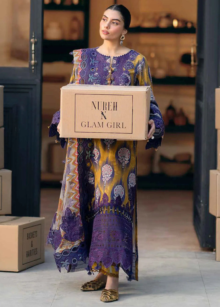 Girl Glam By Nureh Embroidered Crepe Suits Unstitched 3 Piece NU24GV GL-22 - Festive Collection