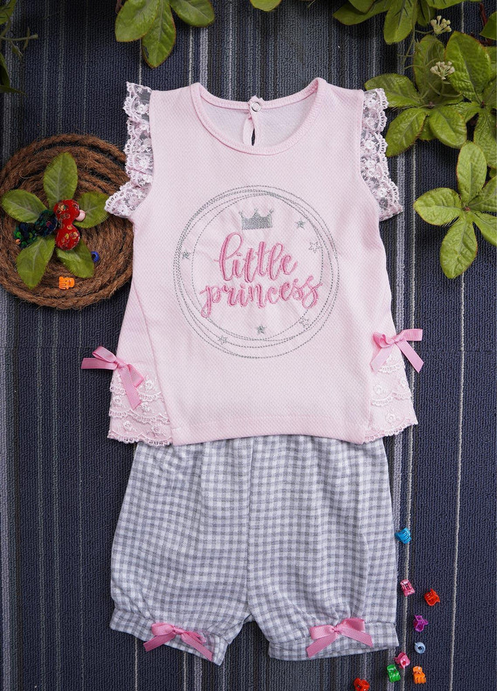 Sanaulla Exclusive Range Cotton Fancy Suits for Girls -  128202 Light Pink