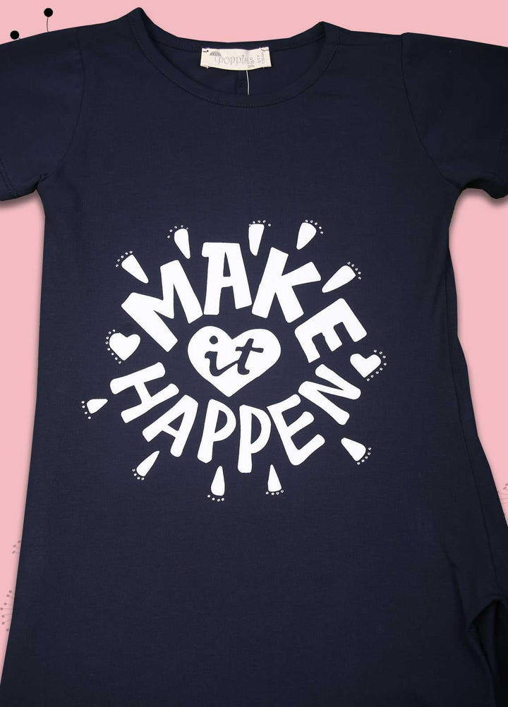 Sanaulla Exclusive Range Cotton Fancy Girls Top -  7014-0508 Blue