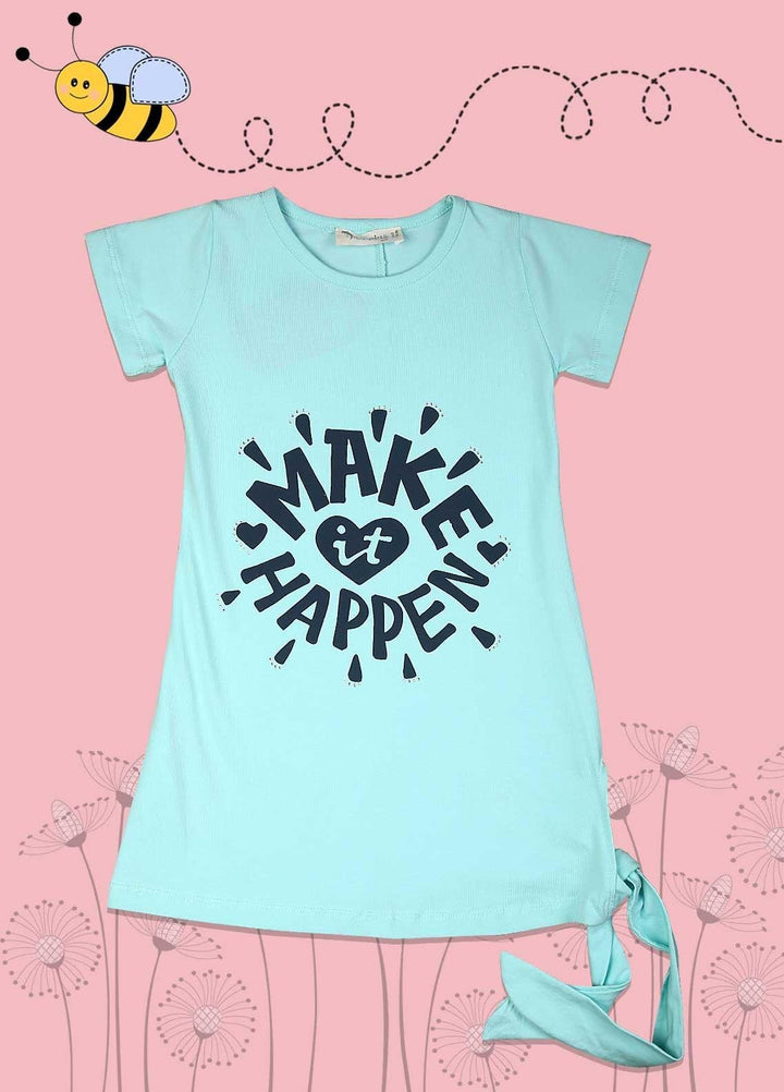 Sanaulla Exclusive Range Cotton Fancy Top for Girls -  7014-0508 Ferozi