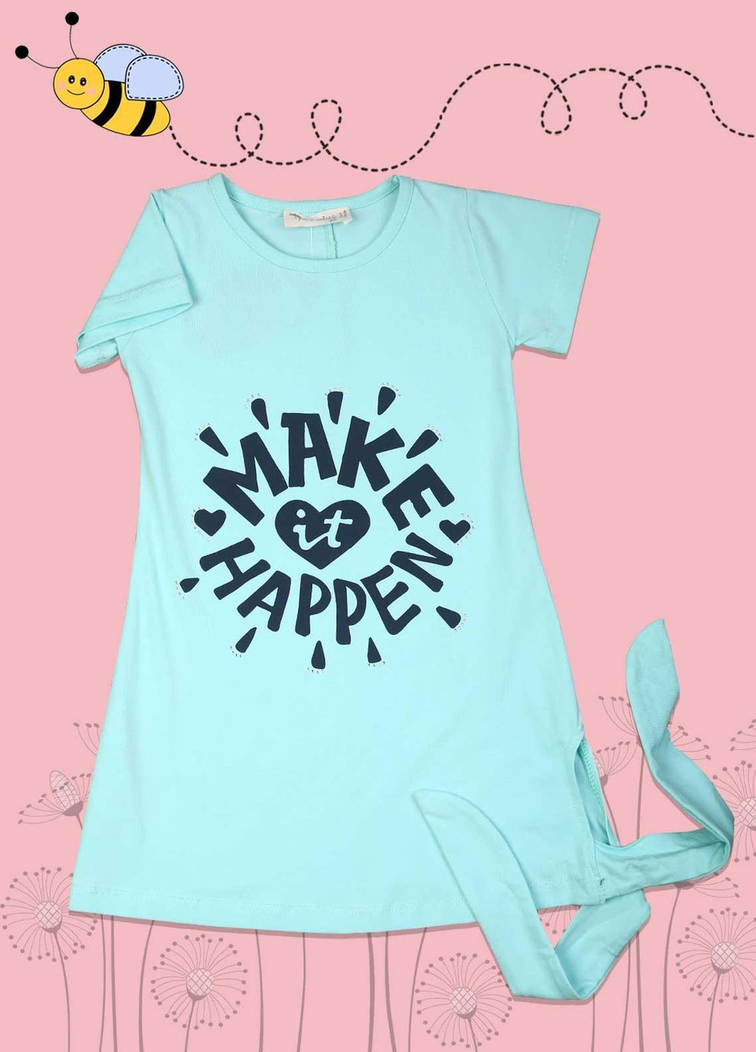 Sanaulla Exclusive Range Cotton Fancy Top for Girls -  7014-0508 Ferozi