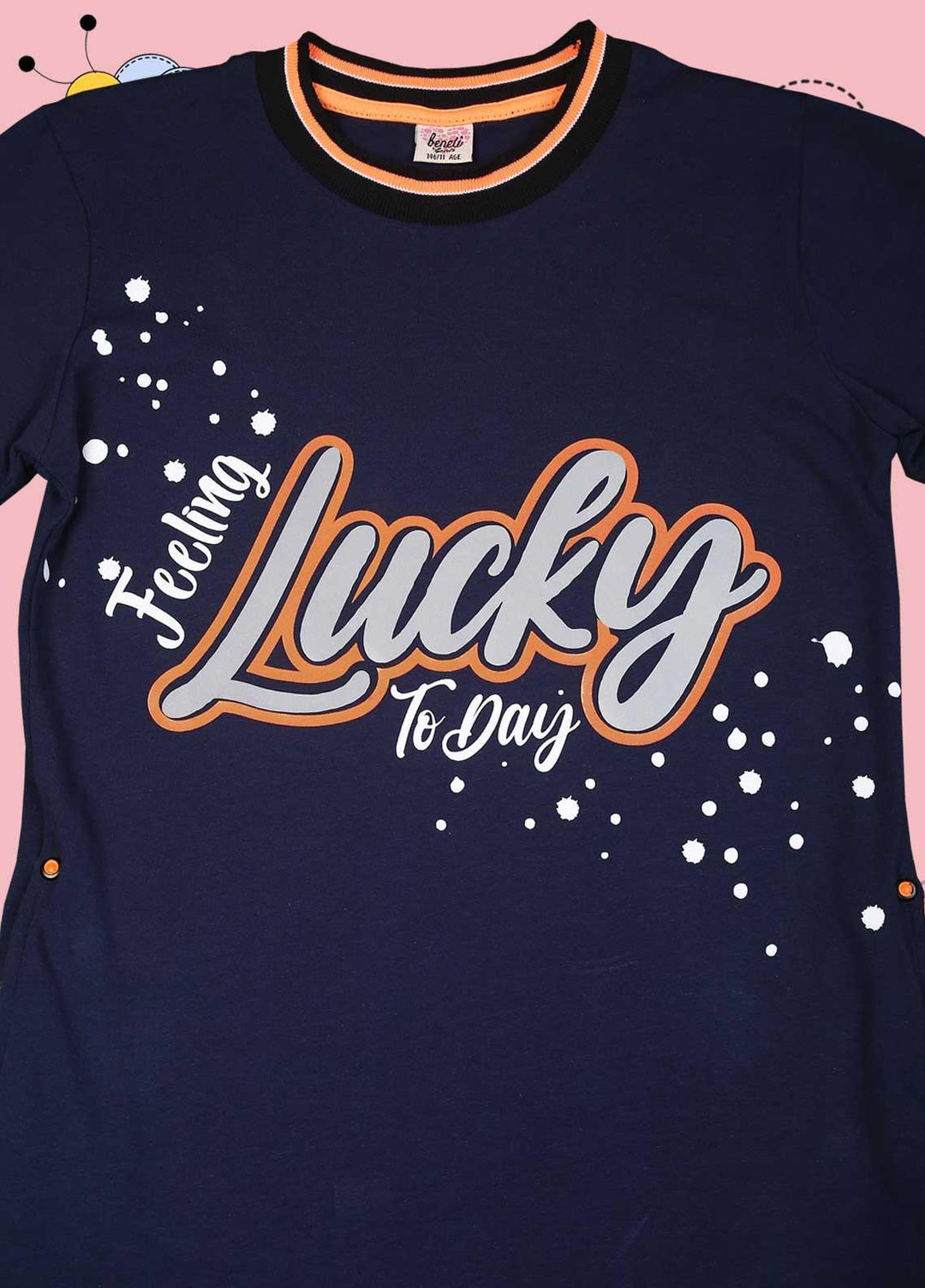 Sanaulla Exclusive Range Cotton Fancy Girls T-Shirts -  114095 Blue