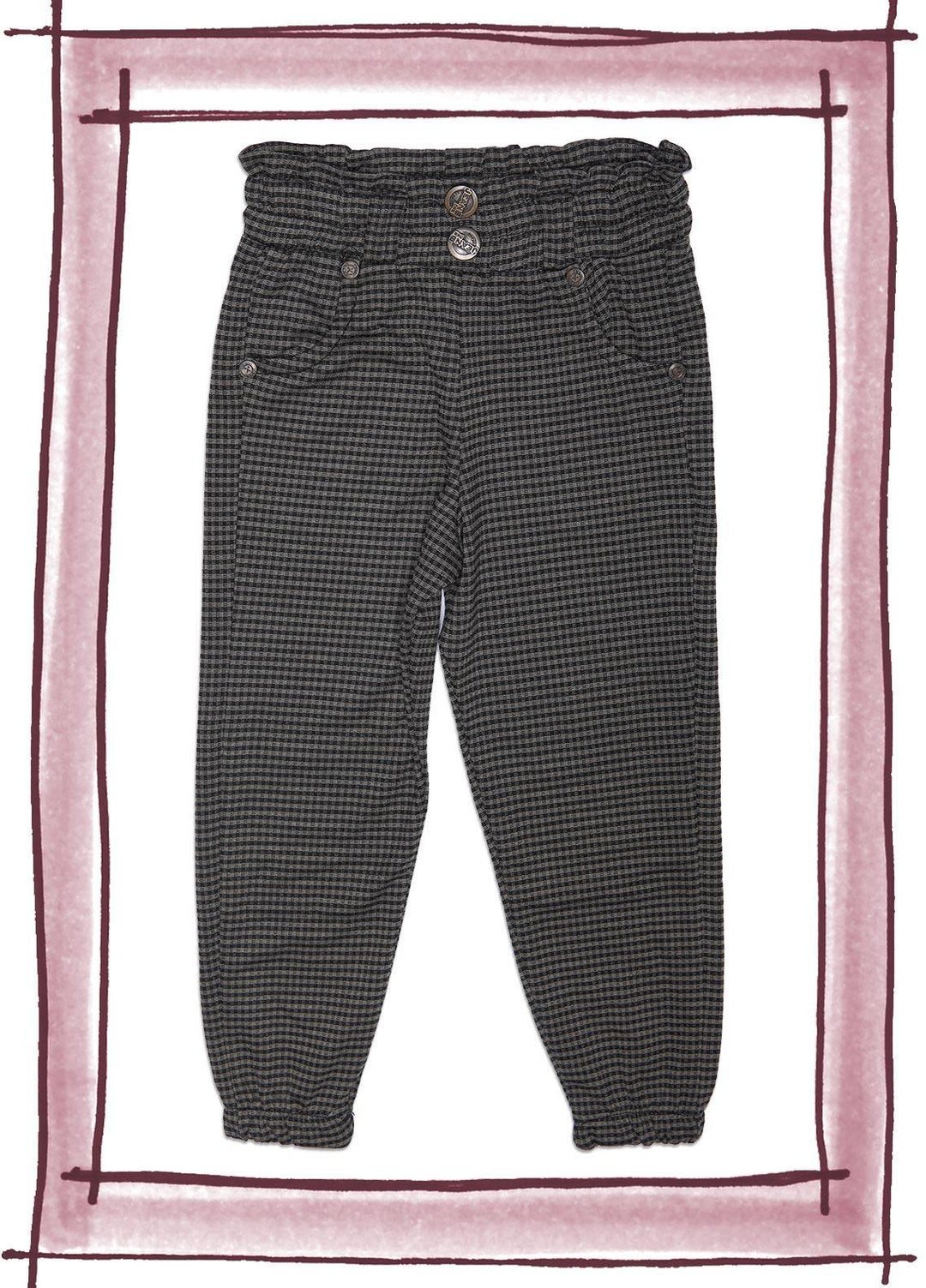 Sanaulla Exclusive Range Cotton Fancy Girls Trouser -  SU22GT 5508 D-Grey