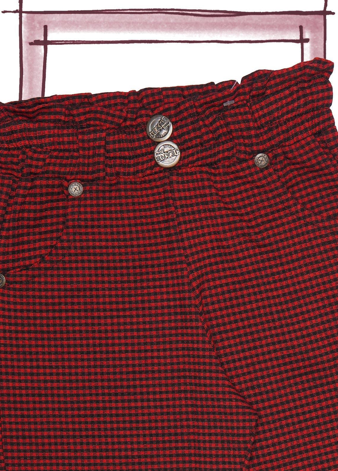 Sanaulla Exclusive Range Cotton Fancy Trouser for Girls -  SU22GT 5508 Maroon