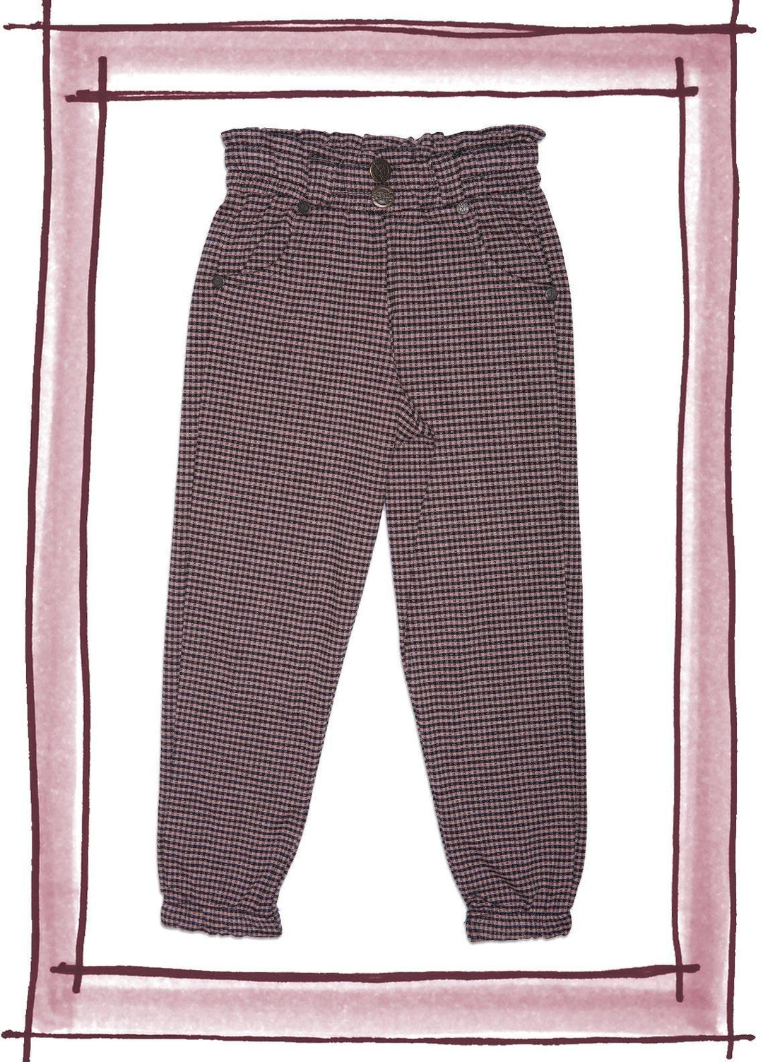 Sanaulla Exclusive Range Cotton Fancy Girls Trouser -  SU22GT 5508 Rust