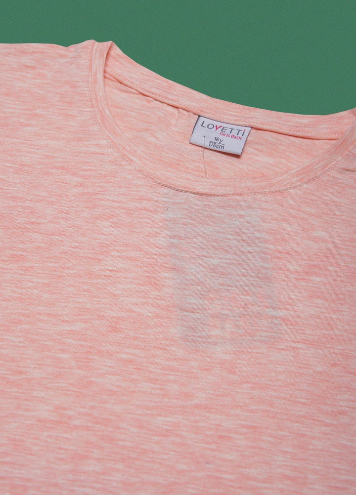 Sanaulla Exclusive Range  Fancy T-Shirts for Girls -  1007 Peach