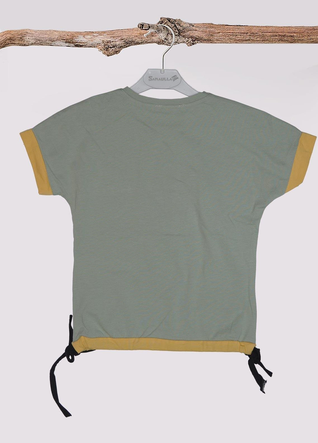 Sanaulla Exclusive Range Cotton Fancy T-Shirts for Girls -  4002 Green