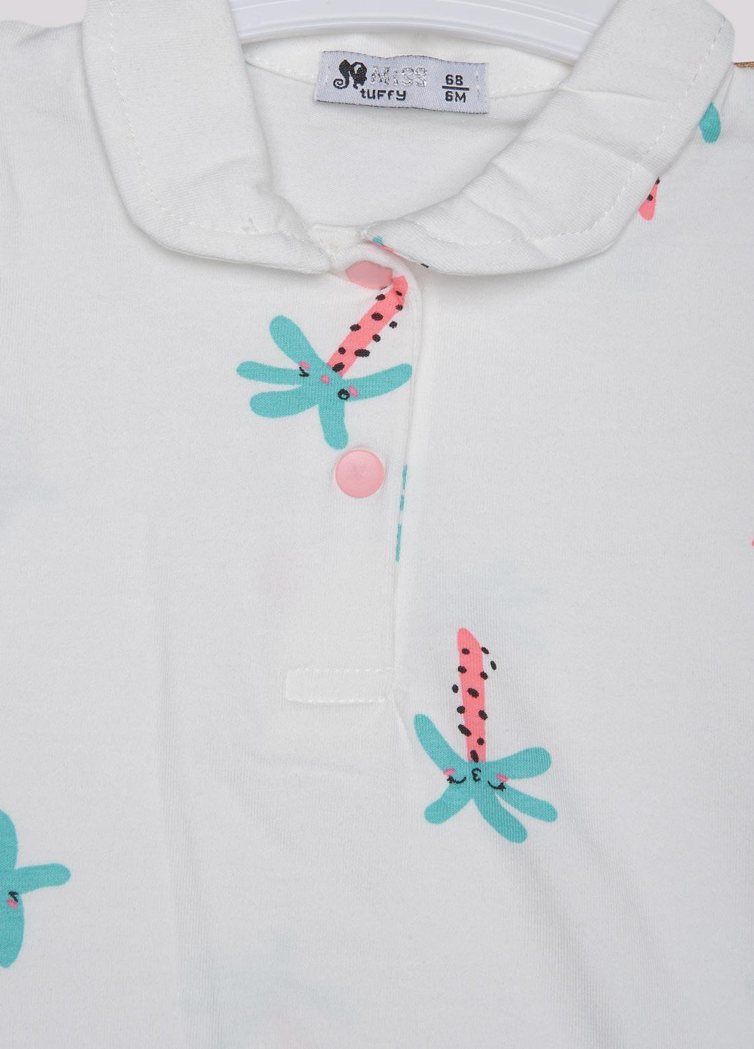 Sanaulla Exclusive Range Cotton Fancy Girls T-Shirts -  21-17 White