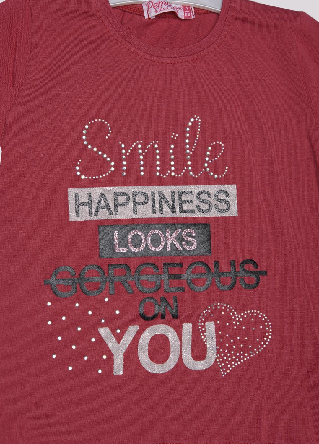 Sanaulla Exclusive Range Cotton Fancy Girls T-Shirts -  3086 D Pink