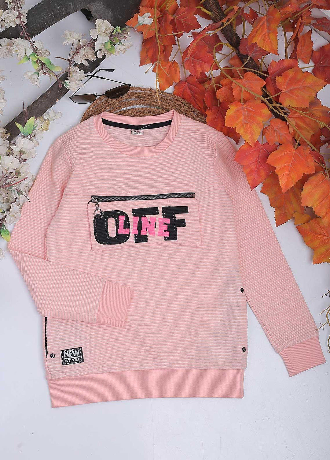 Sanaulla Exclusive Range Mix Casual Girls T-Shirts -  5244 Pink