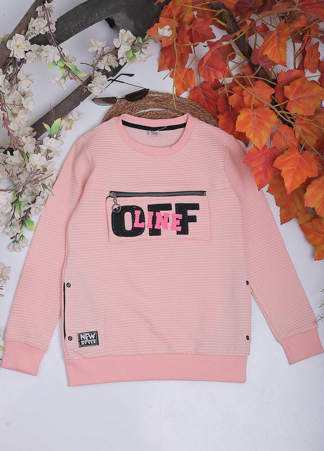 Sanaulla Exclusive Range Mix Casual Girls T-Shirts -  5244 Pink