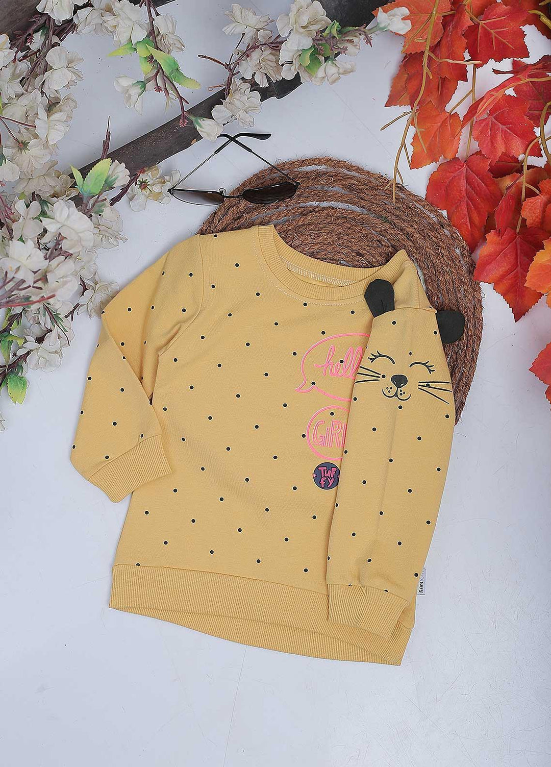 Sanaulla Exclusive Range Mix Casual Girls Tops -  20-1069 Yellow