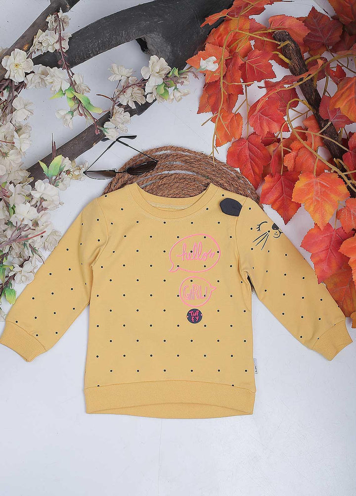 Sanaulla Exclusive Range Mix Casual Girls Tops -  20-1069 Yellow