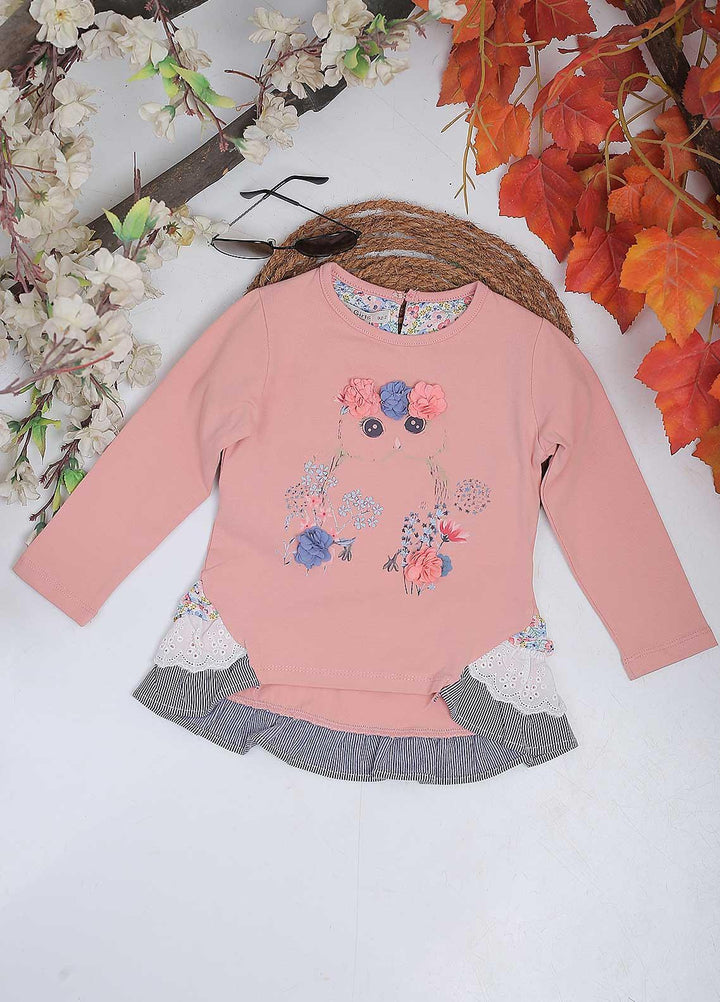 Sanaulla Exclusive Range Mix Casual Tops for Girls -  4401 L-Pink