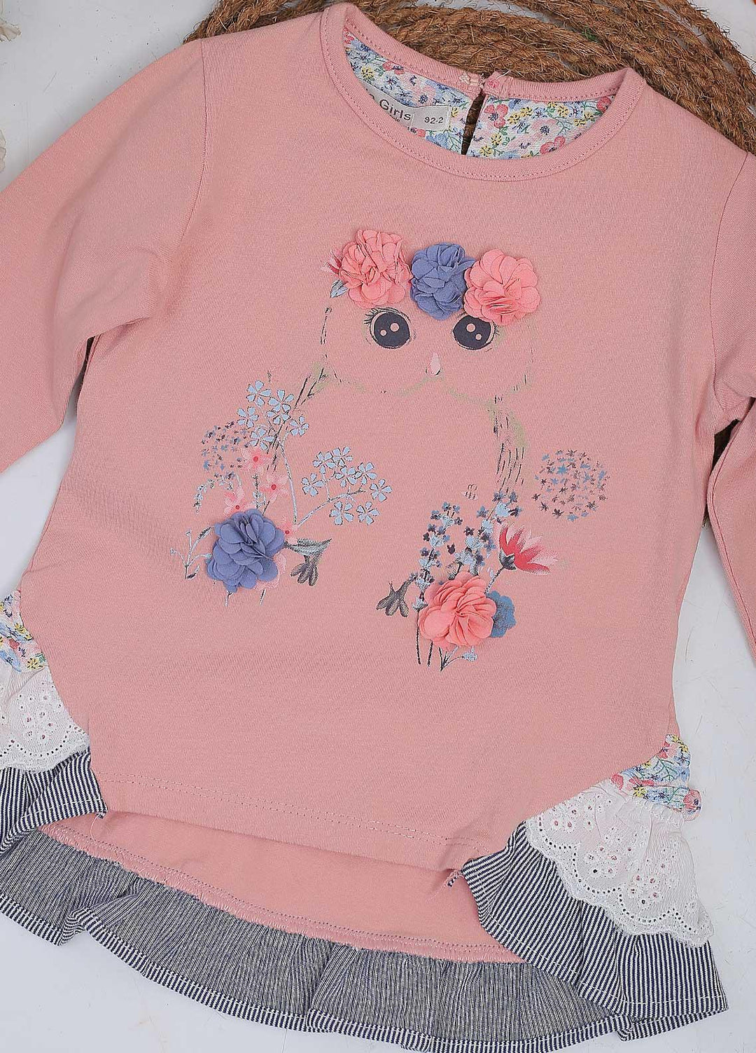 Sanaulla Exclusive Range Mix Casual Tops for Girls -  4401 L-Pink