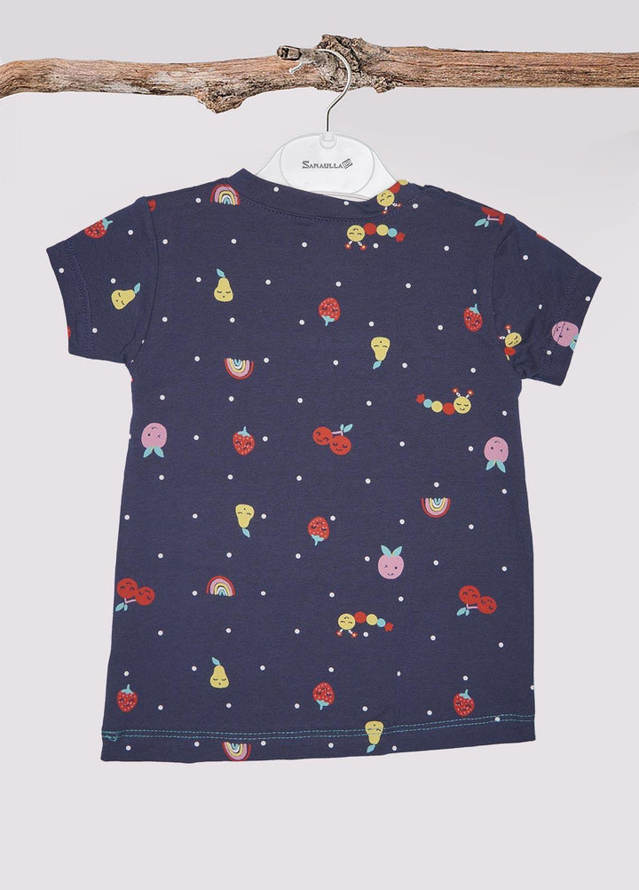 Sanaulla Exclusive Range Cotton Fancy Girls T-Shirts -  D-112559 Green