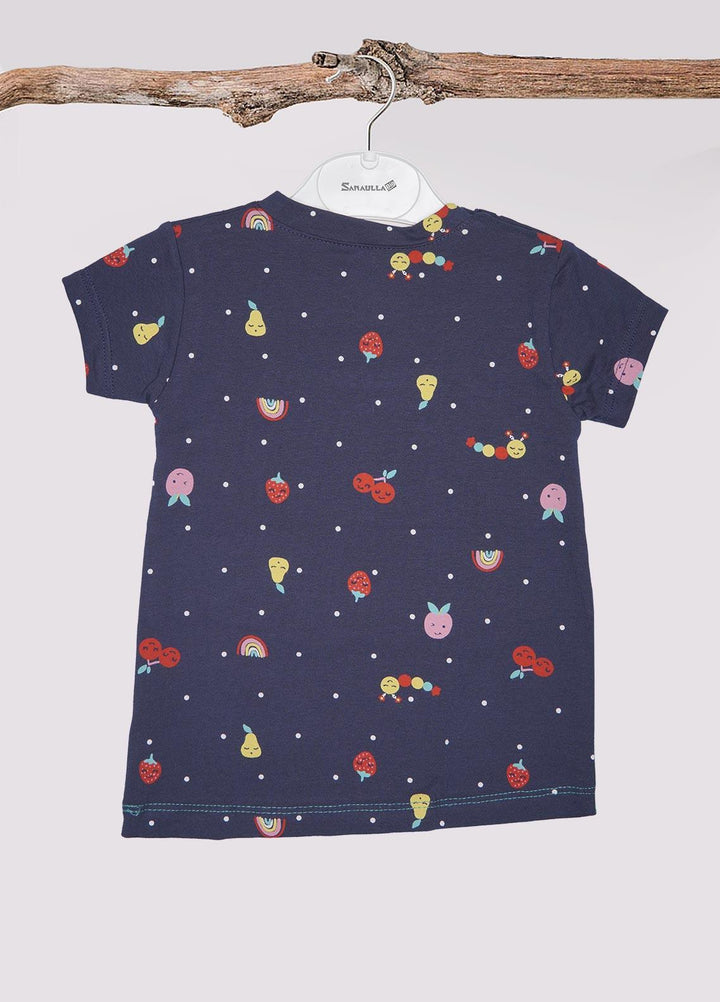 Sanaulla Exclusive Range Cotton Fancy T-Shirts for Girls -  D-112559 Yellow