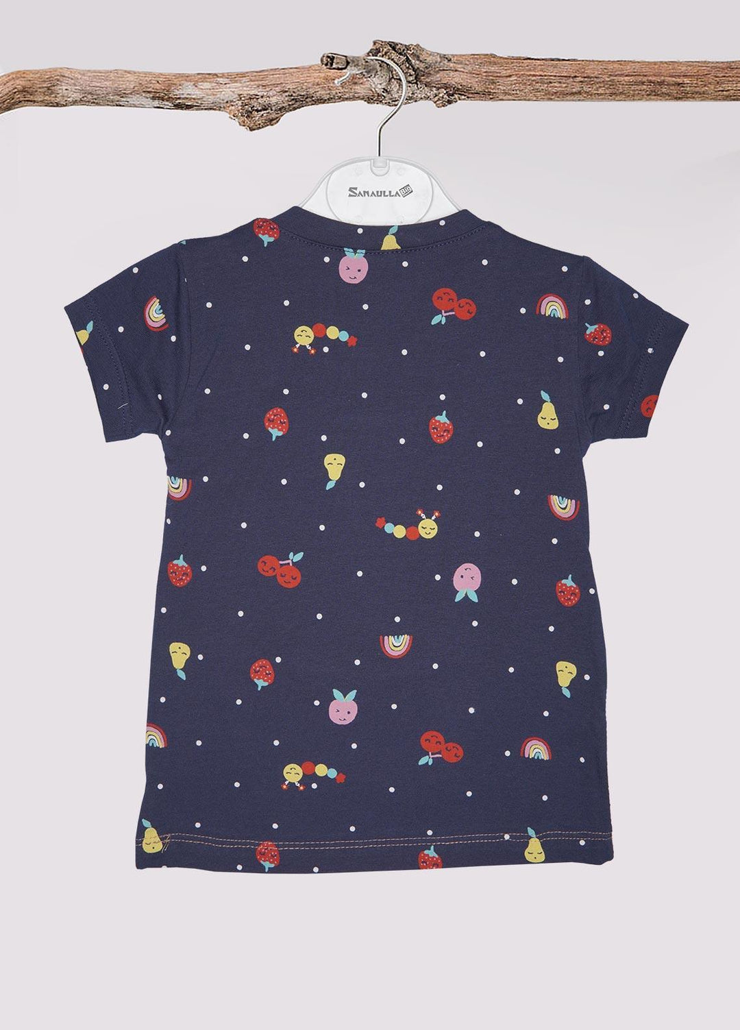 Sanaulla Exclusive Range Cotton Fancy Girls T-Shirts -  D-112559 Orange