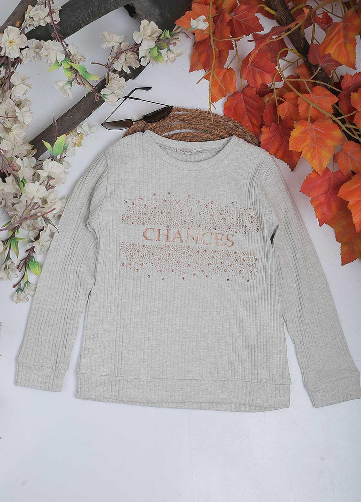Sanaulla Exclusive Range Mix Casual Tops for Girls -  4552 Grey