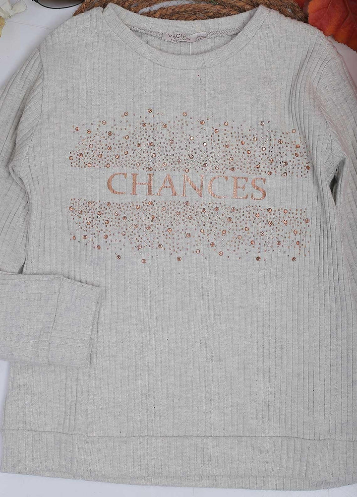 Sanaulla Exclusive Range Mix Casual Tops for Girls -  4552 Grey