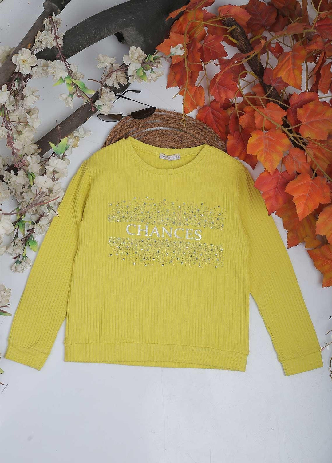 Sanaulla Exclusive Range Mix Casual Girls Tops -  4552 Lemon