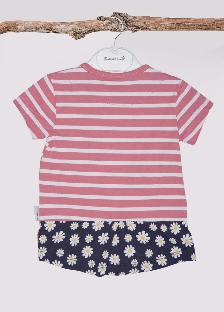 Sanaulla Exclusive Range Cotton Fancy Girls T-Shirts -  D-113170 Pink