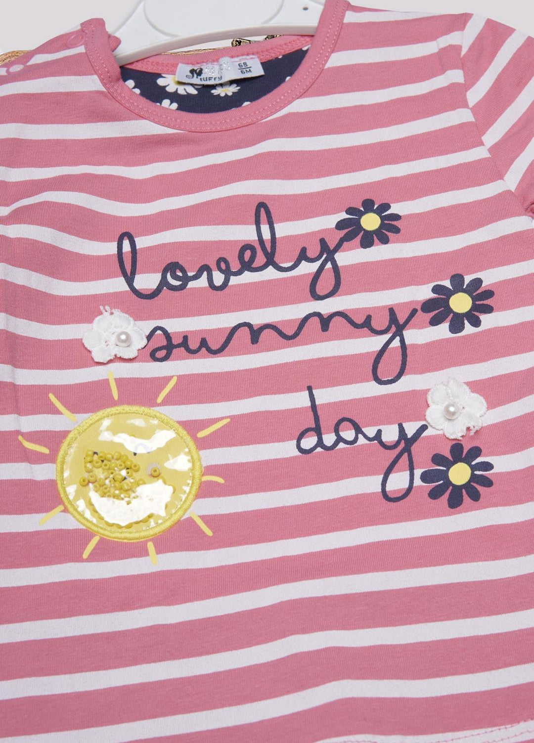 Sanaulla Exclusive Range Cotton Fancy Girls T-Shirts -  D-113170 Pink