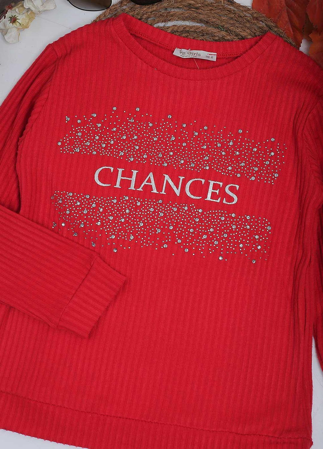 Sanaulla Exclusive Range Mix Casual Girls Tops -  4552 Red
