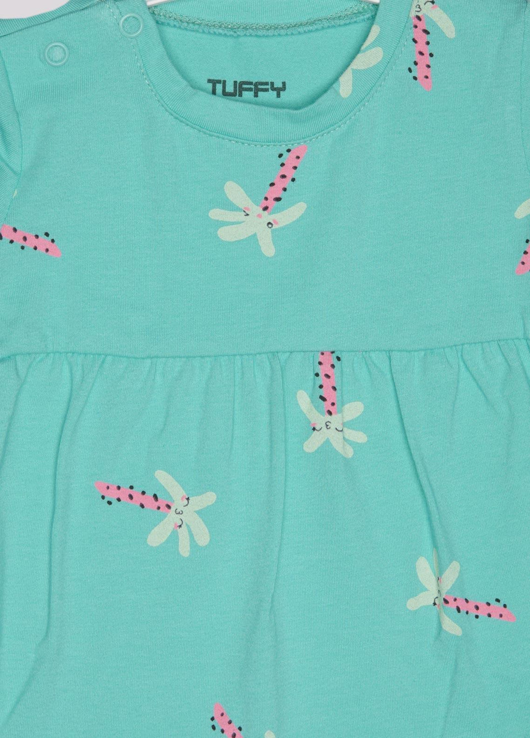 Sanaulla Exclusive Range Cotton Fancy Girls T-Shirts -  D-111497 Green