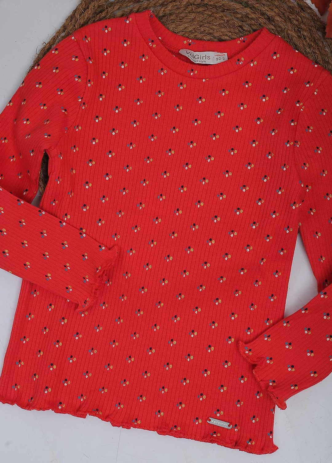 Sanaulla Exclusive Range Mix Casual Girls Tops -  4589 Red