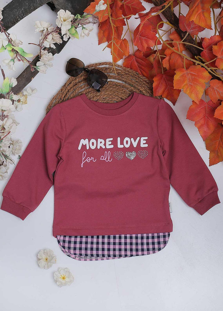 Sanaulla Exclusive Range Mix Casual T-Shirts for Girls -  20-1066 Pink