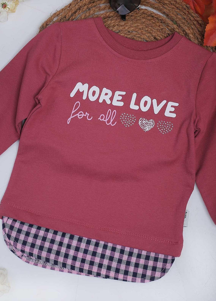 Sanaulla Exclusive Range Mix Casual T-Shirts for Girls -  20-1066 Pink