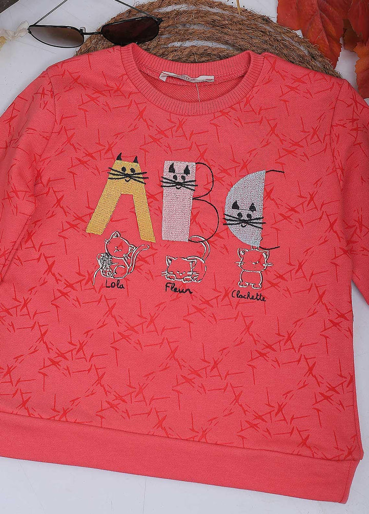 Sanaulla Exclusive Range Mix Casual T-Shirts for Girls -  4374 Pink