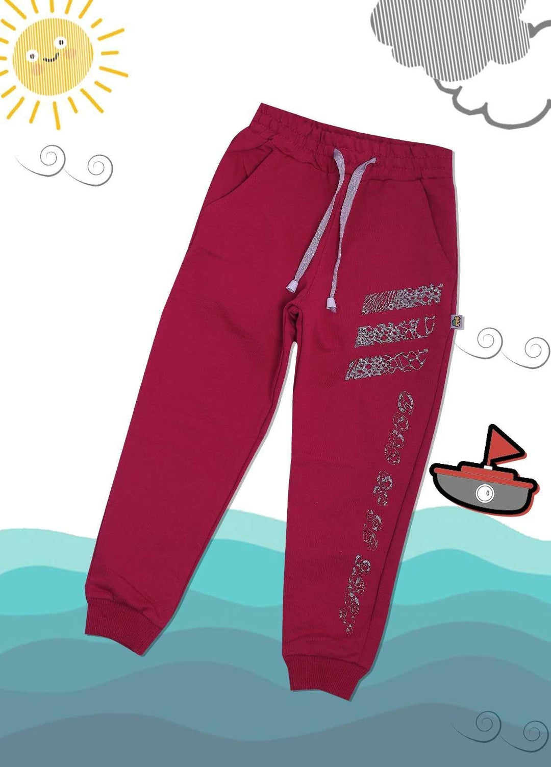 Sanaulla Exclusive Range Cotton Casual Trouser for Girls -  3303 Pink