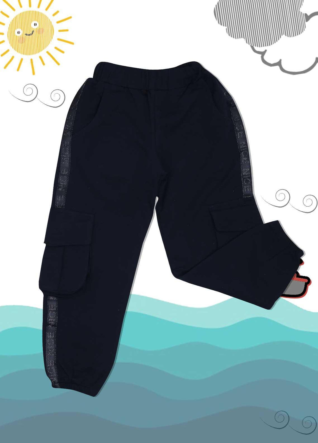 Sanaulla Exclusive Range Cotton Casual Trouser for Girls -  3846 Black