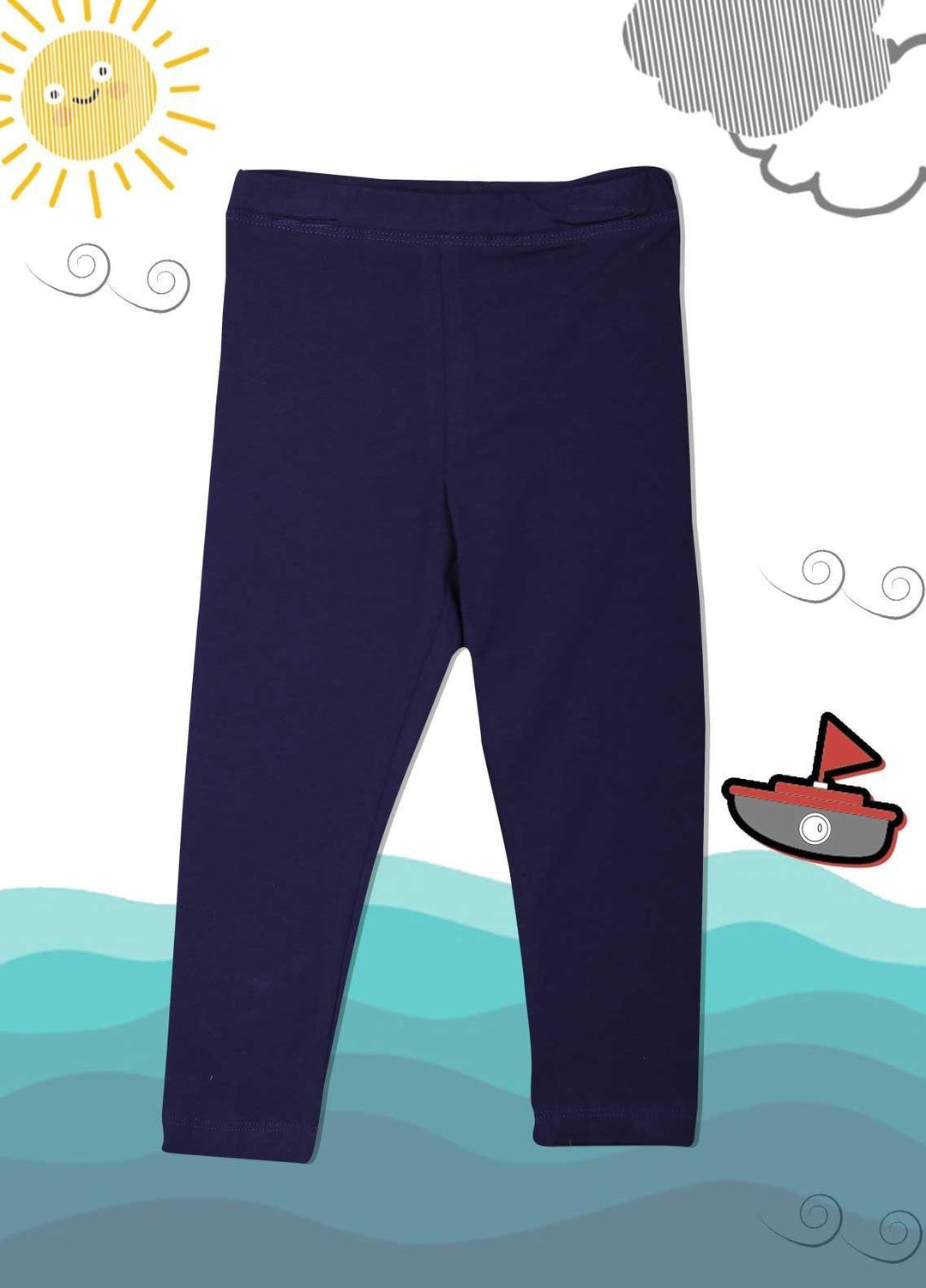 Sanaulla Exclusive Range Cotton Casual Tight for Girls -  5262 Blue