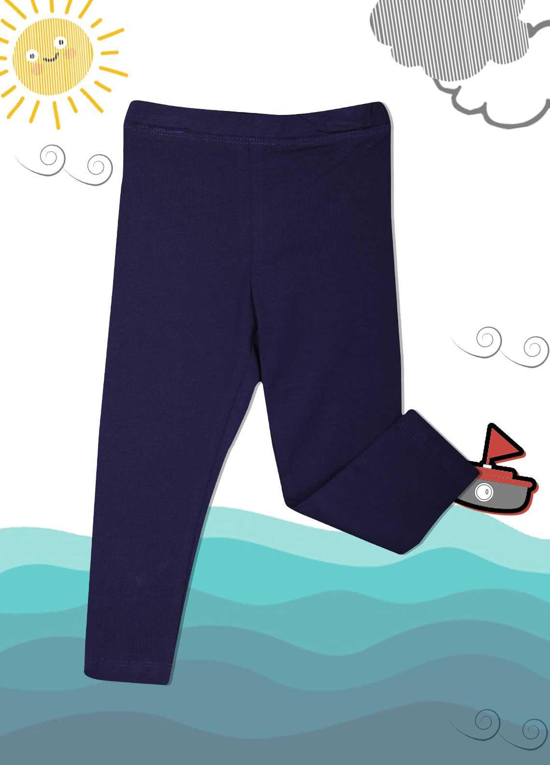 Sanaulla Exclusive Range Cotton Casual Tight for Girls -  5262 Blue