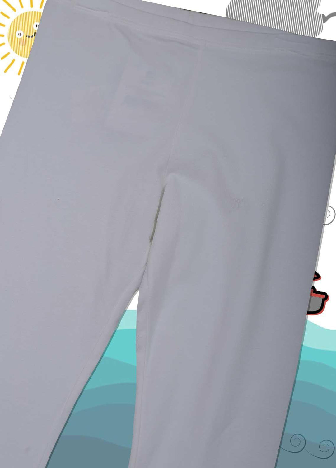 Sanaulla Exclusive Range Cotton Casual Girls Tight -  5264 Off White