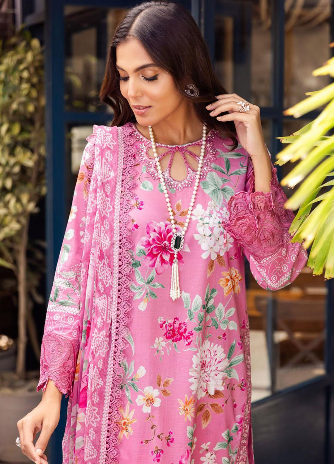 Glam Girl By Nureh Embroidered Chikankari Lawn Suits Unstitched 3 Piece NU23GG GL-01 - Summer Collection