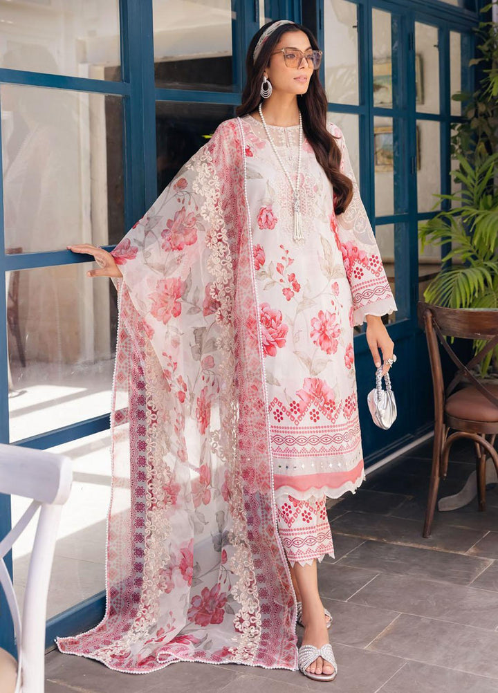 Glam Girl By Nureh Embroidered Chikankari Lawn Suits Unstitched 3 Piece NU23GG GL-02 - Summer Collection