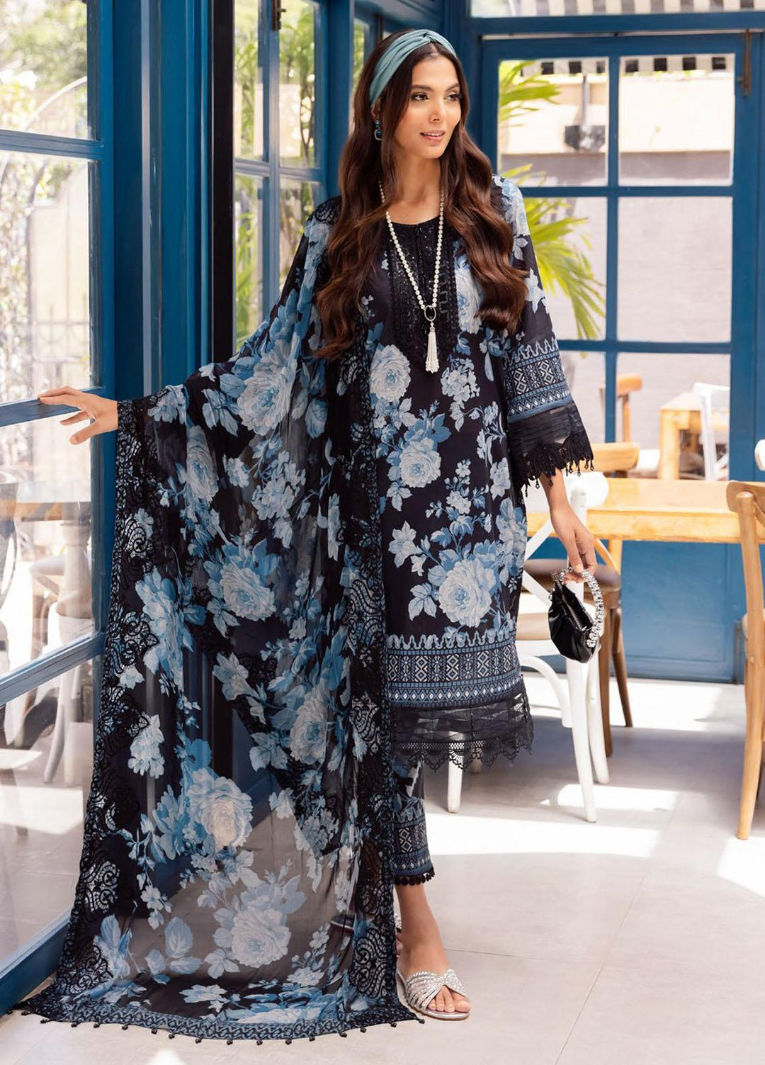 Glam Girl By Nureh Embroidered Chikankari Lawn Suits Unstitched 3 Piece NU23GG GL-03 - Summer Collection