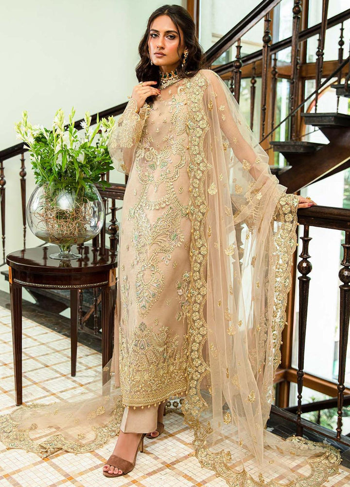 Glossier By AIK Atelier Embroidered Net Suits Unstitched 3 Piece AIK23GL Look-02 - Festive Collection
