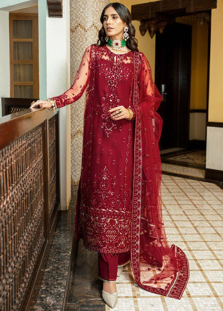 Glossier By AIK Atelier Embroidered Net Suits Unstitched 3 Piece AIK23GL Look-03 - Festive Collection