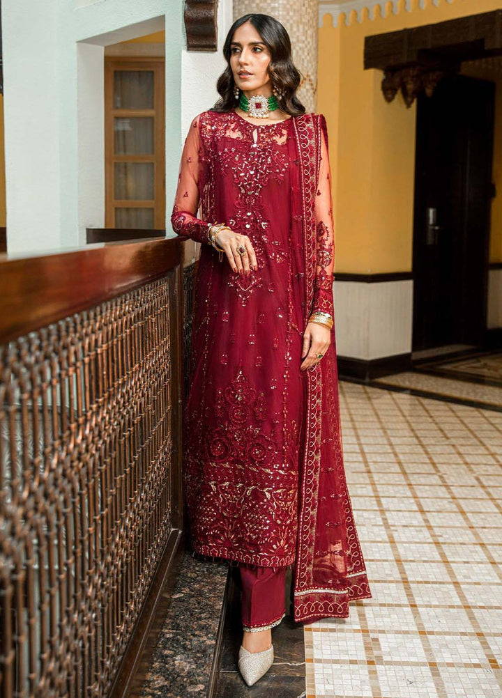 Glossier By AIK Atelier Embroidered Net Suits Unstitched 3 Piece AIK23GL Look-03 - Festive Collection