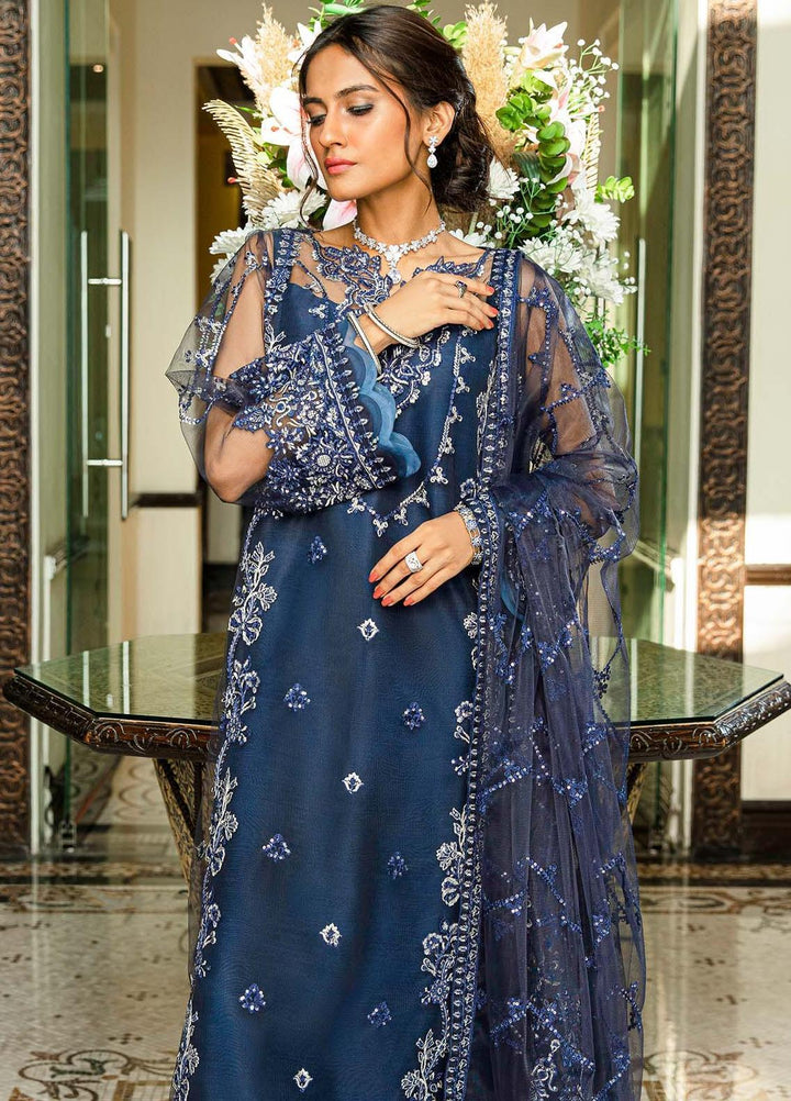 Glossier By AIK Atelier Embroidered Net Suits Unstitched 3 Piece AIK23GL Look-06 - Festive Collection