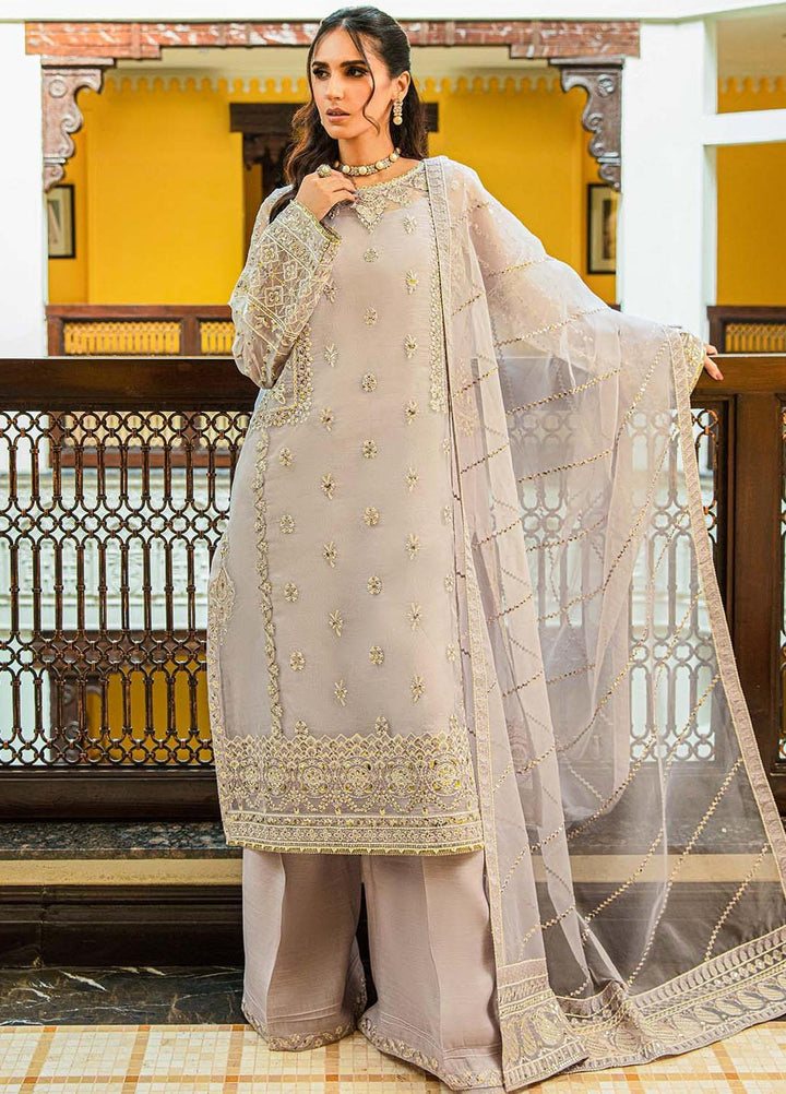 Glossier By AIK Atelier Embroidered Organza Suits Unstitched 3 Piece AIK23GL Look-07 - Festive Collection