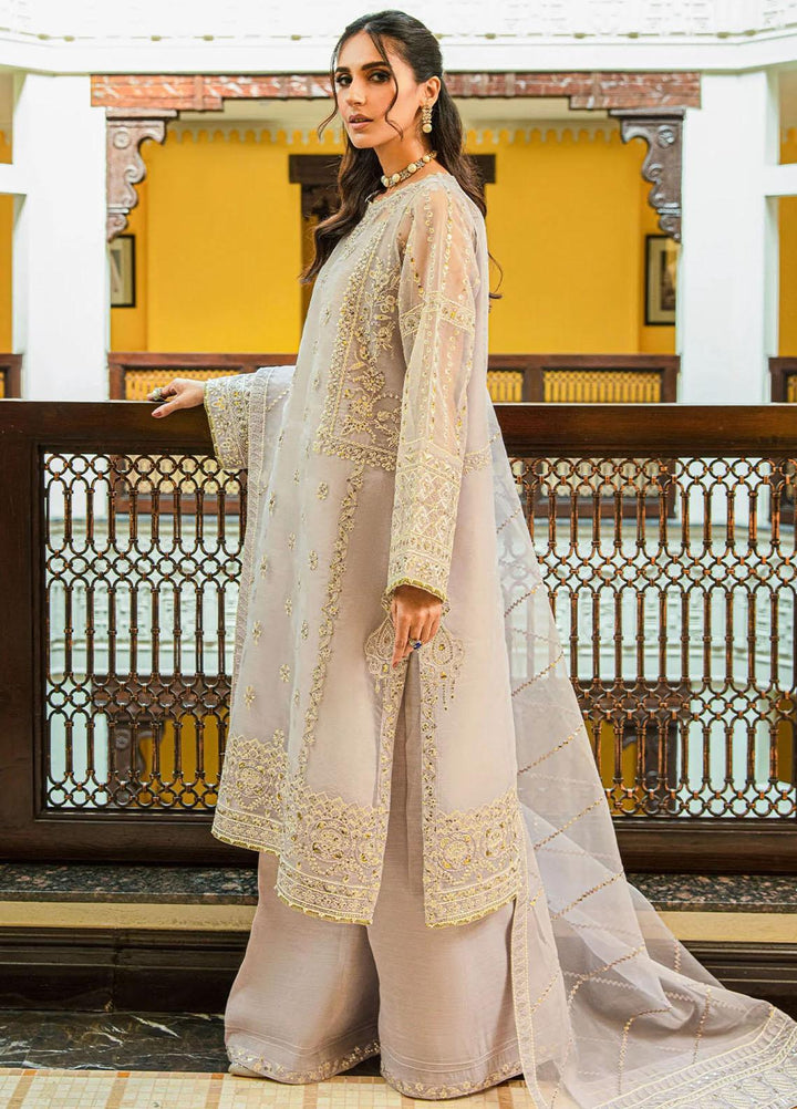 Glossier By AIK Atelier Embroidered Organza Suits Unstitched 3 Piece AIK23GL Look-07 - Festive Collection