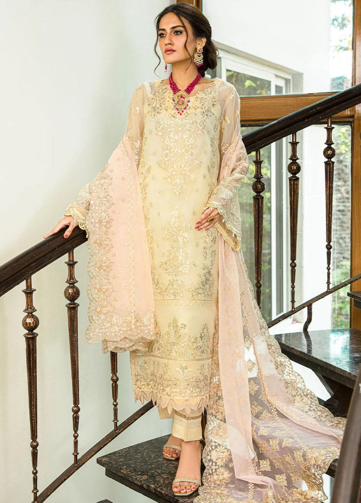 Glossier By AIK Atelier Embroidered Organza Suits Unstitched 3 Piece AIK23GL Look-09 - Festive Collection